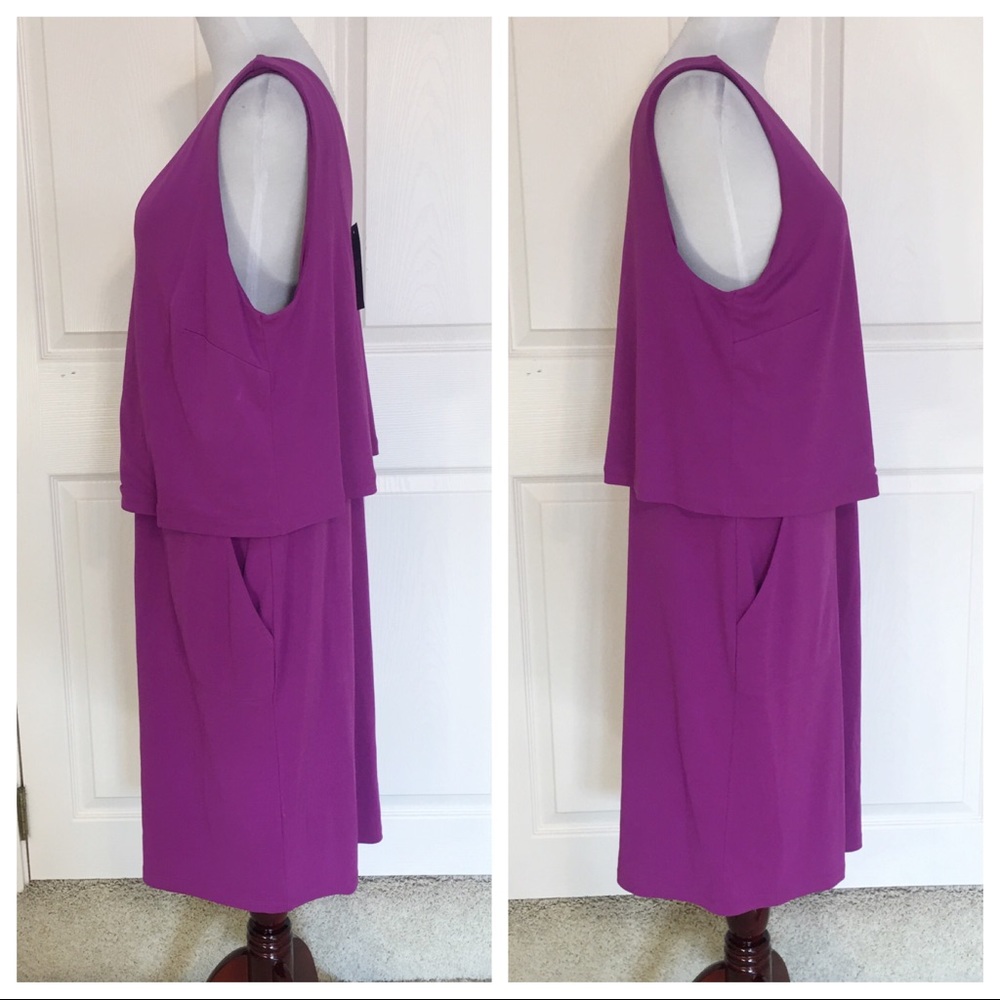 NWT LAUREN RALPH LAUREN PLUS SIZE OVERLAY DRESS - Picture 4 of 7